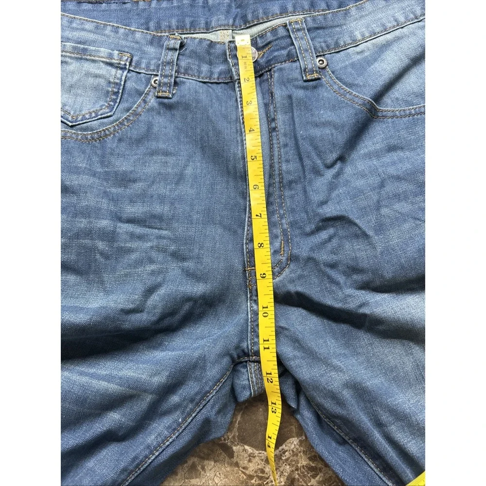 Play Bigg Mens Blue Straight Leg Denim Jeans 36x31 Regular Fit
